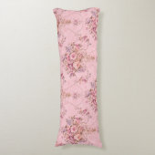 Antiek Franse Roze Victoriaans Stijl Bloemen Rococ Lichaamskussen (Voorkant Verticaal)