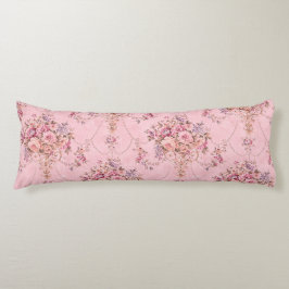 Antiek Franse Roze Victoriaans Stijl Bloemen Rococ Lichaamskussen