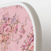 Antiek Franse Roze Victoriaans Stijl Bloemen Rococ Pickleball Paddle (Links Detail)