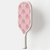 Antiek Franse Roze Victoriaans Stijl Bloemen Rococ Pickleball Paddle (Links)
