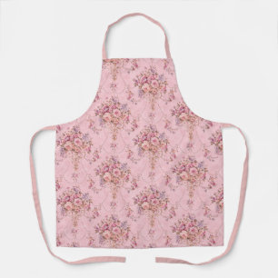 Antiek Franse Roze Victoriaans Stijl Bloemen Rococ Schort