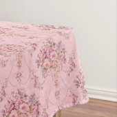 Antiek Franse Roze Victoriaans Stijl Bloemen Rococ Tafelkleed (Voorbeeld)