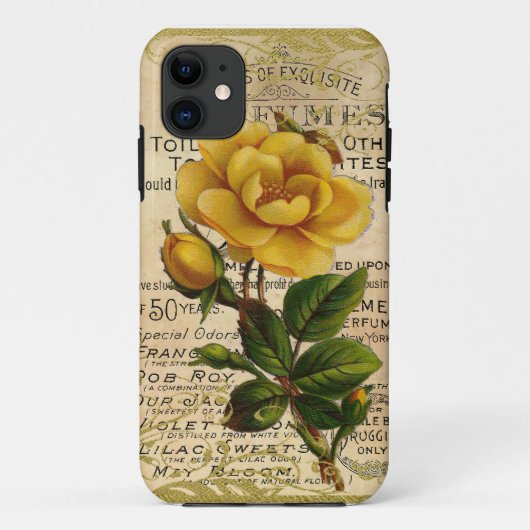 Antiek Franse Rozen Case-Mate iPhone Case (Achterkant)