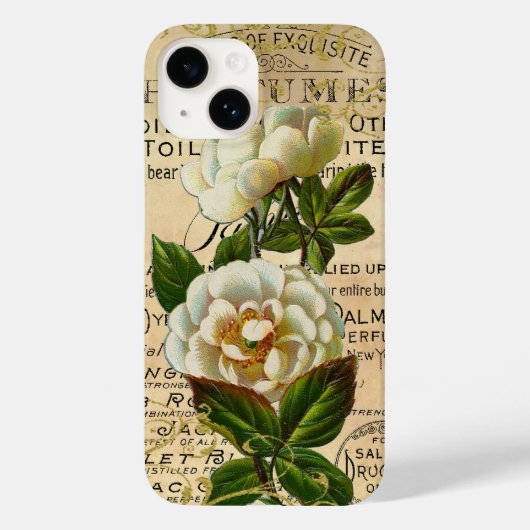 Antiek Franse Rozen Case-Mate iPhone Case (Achterkant)