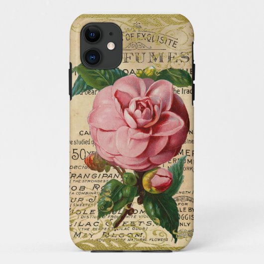 Antiek Franse Rozen Case-Mate iPhone Case (Achterkant)
