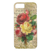 Antiek Franse Rozen Case-Mate iPhone Case (Achterkant)