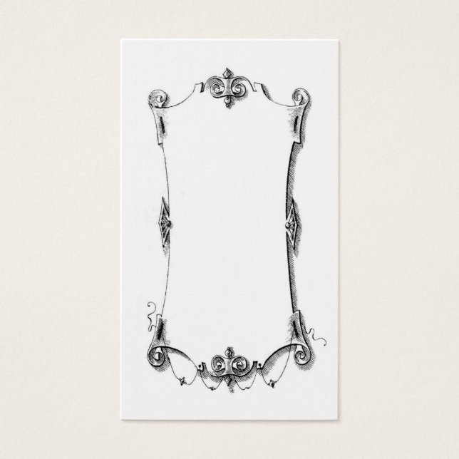 Antiek Franse Scrolling Lijst Kaart (Voorkant)