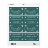 Antiek Franse Sjabloon voor kaarslabels aan de gre Etiket (Full Sheet)