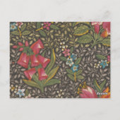 Antiek Franse Toile de Jouy 1800s Floral Branches Briefkaart (Achterkant)