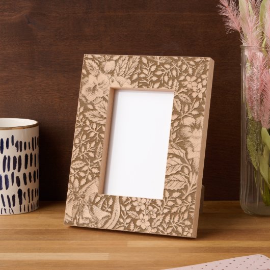 Antiek Franse Toile de Jouy 1800s Floral Branches Gegraveerde Lijstjes (Links)