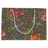 Antiek Franse Toile de Jouy 1800s Floral Branches Groot Cadeauzakje (Achterkant)