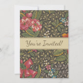 Antiek Franse Toile de Jouy 1800s Floral Branches Kaart (Voorkant)