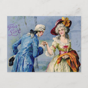 Antiek Franse True Love Valentijn Briefkaart