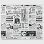 antiek Franse Victoriaans krant Cadeaupapier (Vlak)