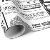 antiek Franse Victoriaans krant Cadeaupapier (Rol Hoek)