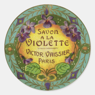 Antiek-Franse Violet Round Sticker