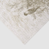 Antiek Franse  Vogels Nest Gouden Beige Tissuepapier (Detail)