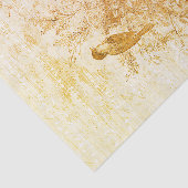 Antiek Franse  Vogels Nest Rood Sinaasappel Tissuepapier (Detail)