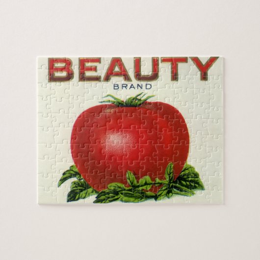 Antiek fruitkistlabel, Arcadia Beauty Tomaten Legpuzzel (Horizontaal)