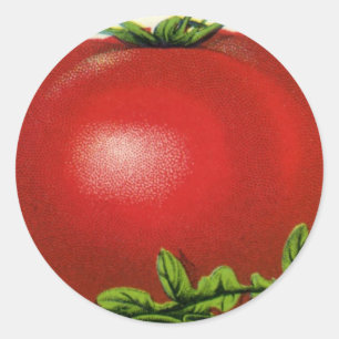 Antiek fruitkistlabel, Arcadia Beauty Tomaten Ronde Sticker