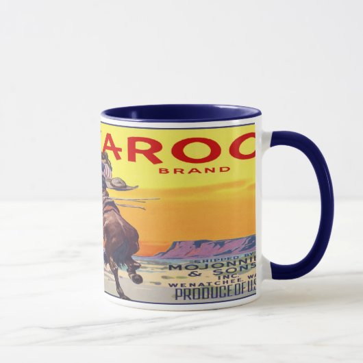 Antiek fruitkistlabel mok (Rechts)