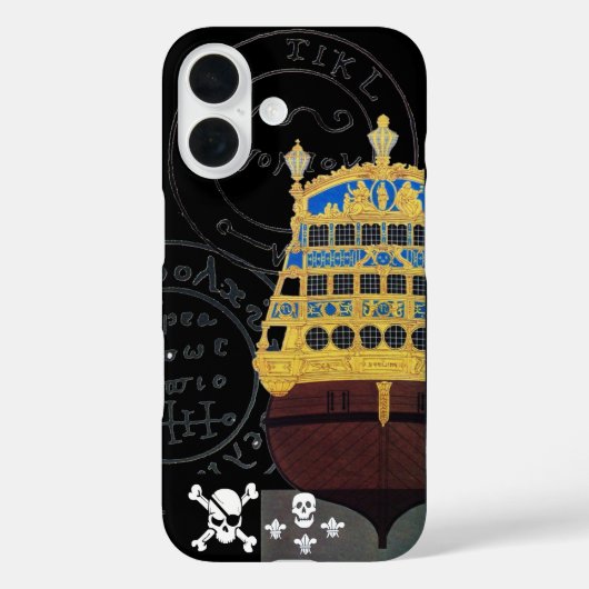 ANTIEK GALLEON- EN PIRATE-BEHANDELING Case-Mate iPhone CASE (Achterkant)
