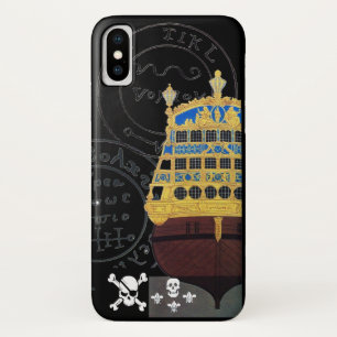 ANTIEK GALLEON- EN PIRATE-BEHANDELING iPhone X HOESJE