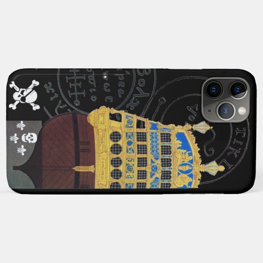 ANTIEK GALLEON- EN PIRATE-BEHANDELING Case-Mate iPhone CASE (Achterkant (horizontaal))