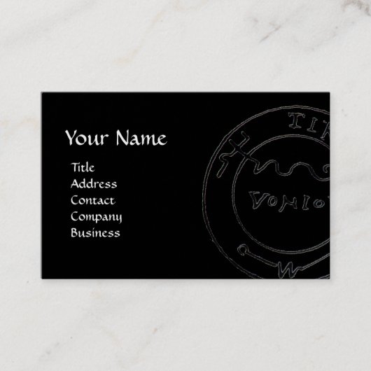 ANTIEK GALLEON, PIRATE BEHANDELING MAAKT zwart Visitekaartje (Voorkant)