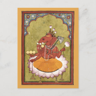 Antiek Ganesh Print Briefkaart