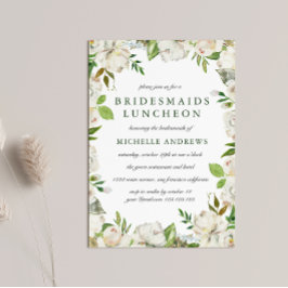 Antiek Garden Chic Bridesmaids Luncheon Wedding Kaart