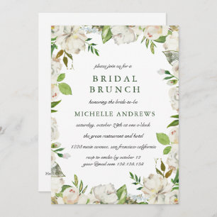 Antiek Garden Chic Wedding Bridal Brunch Kaart