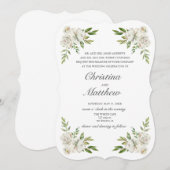 Antiek Garden Flowers bruiloft Kaart (Voorkant / Achterkant)