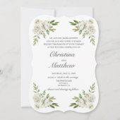 Antiek Garden Flowers bruiloft Kaart (Voorkant)