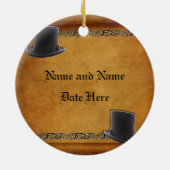 Antiek Gay Wedding Custom Ornament Favors (Achterkant)