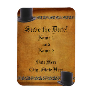 Antiek Gay Wedding Custom Save-the-Date Magneten