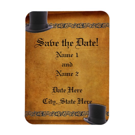 Antiek Gay Wedding Custom Save-the-Date Magneten (Verticaal)