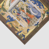 ANTIEK GEBOORTE MONOGRAM KERSTPERKAMENT ROZE TISSUEPAPIER (Detail)