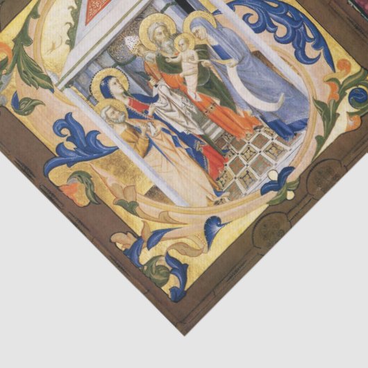 ANTIEK GEBOORTE MONOGRAM KERSTPERKAMENT ROZE TISSUEPAPIER (Detail)