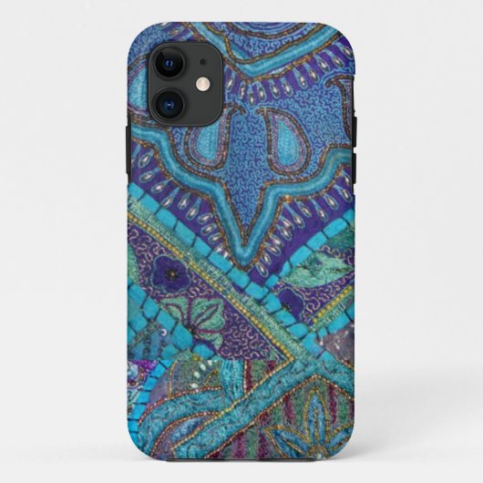 Antiek geborduurd geborduurd textiel Case-Mate iPhone case (Achterkant)