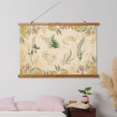 Antiek gebundeld hout met flessen en fleshout hangend wandkleed (Slaapkamer)