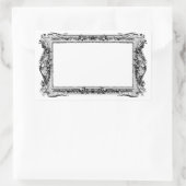 Antiek  gecompliceerd EtchingLijst Rechthoekige Sticker (Tas)