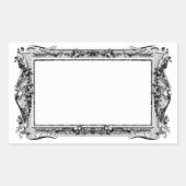 Antiek  gecompliceerd EtchingLijst Rechthoekige Sticker (Voorkant)