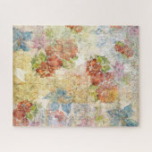 Antiek gedecoreerd bloemmotief legpuzzel (Horizontaal)