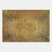  Antiek Geel Goud Scratches Inpakpapier Vel (Voorkant 3)