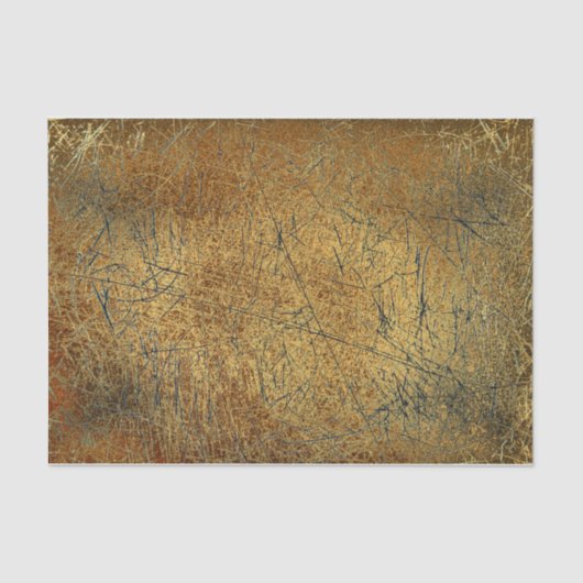 Antiek Geel Goud Scratches Tissuepapier (Voorkant)