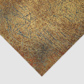 Antiek Geel Goud Scratches Tissuepapier (Detail)