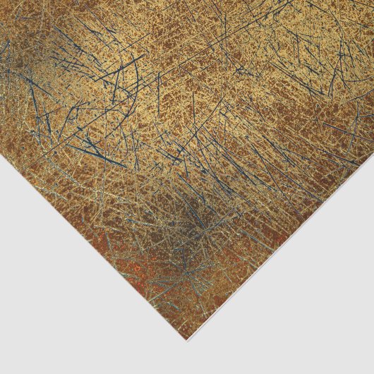  Antiek Geel Goud Scratches Tissuepapier (Detail)