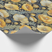 Antiek geel klaproos inpakpapier (Hoek)