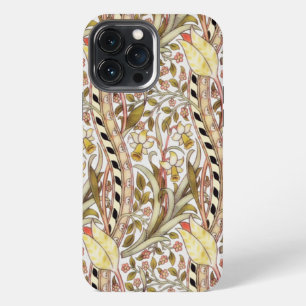 Antiek Geel Narcissen Bloempatroon iPhone 13 Pro Max Hoesje